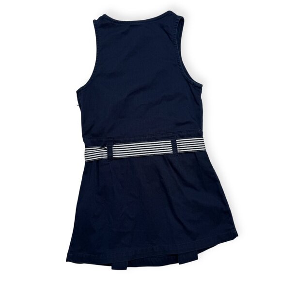 French Toast Navy Pleated Jumper with Ribbon Bow Size 6 - Picture 3 of 9
